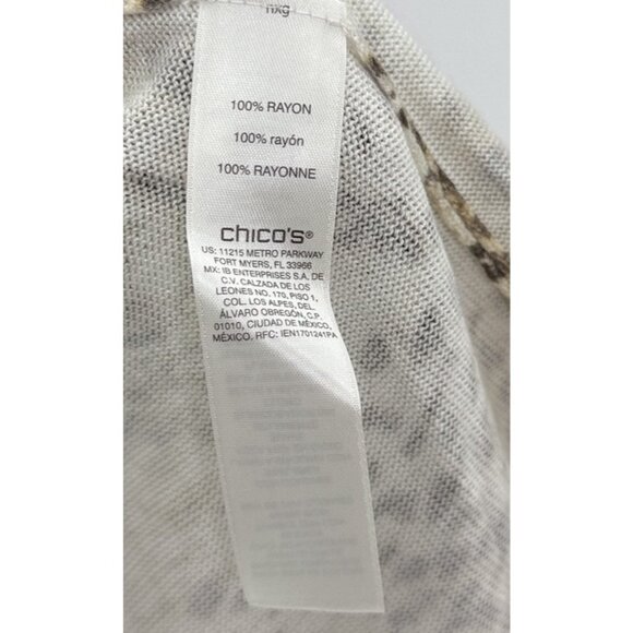 NWT Chico’s Women’s Open Front Floral Cheetah Cardigan Sz 1 Long Sleeve Boho - Picture 6 of 11